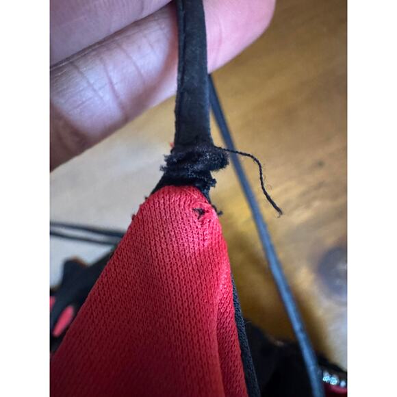 Y2K Bari Jay Black Red Ruffle Gown Formal Maxi Dress 9/10 - Picture 9 of 9